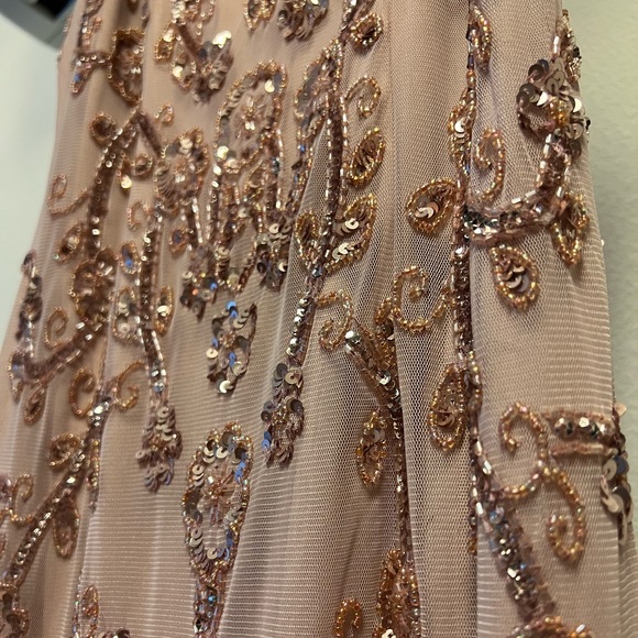 Pink Floral Sequence Galina Signature Event Dress Size 8 - Picture 3 of 3